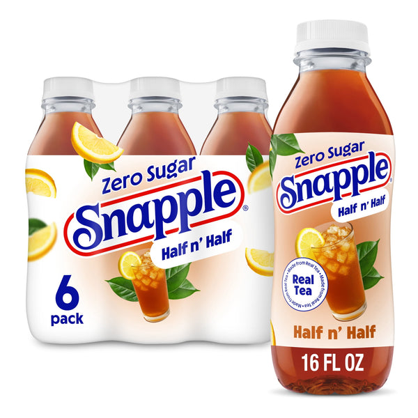 Snapple Half 'n Half Bottled Tea Zero Sugar · Té · 6 botellas de 473 ml