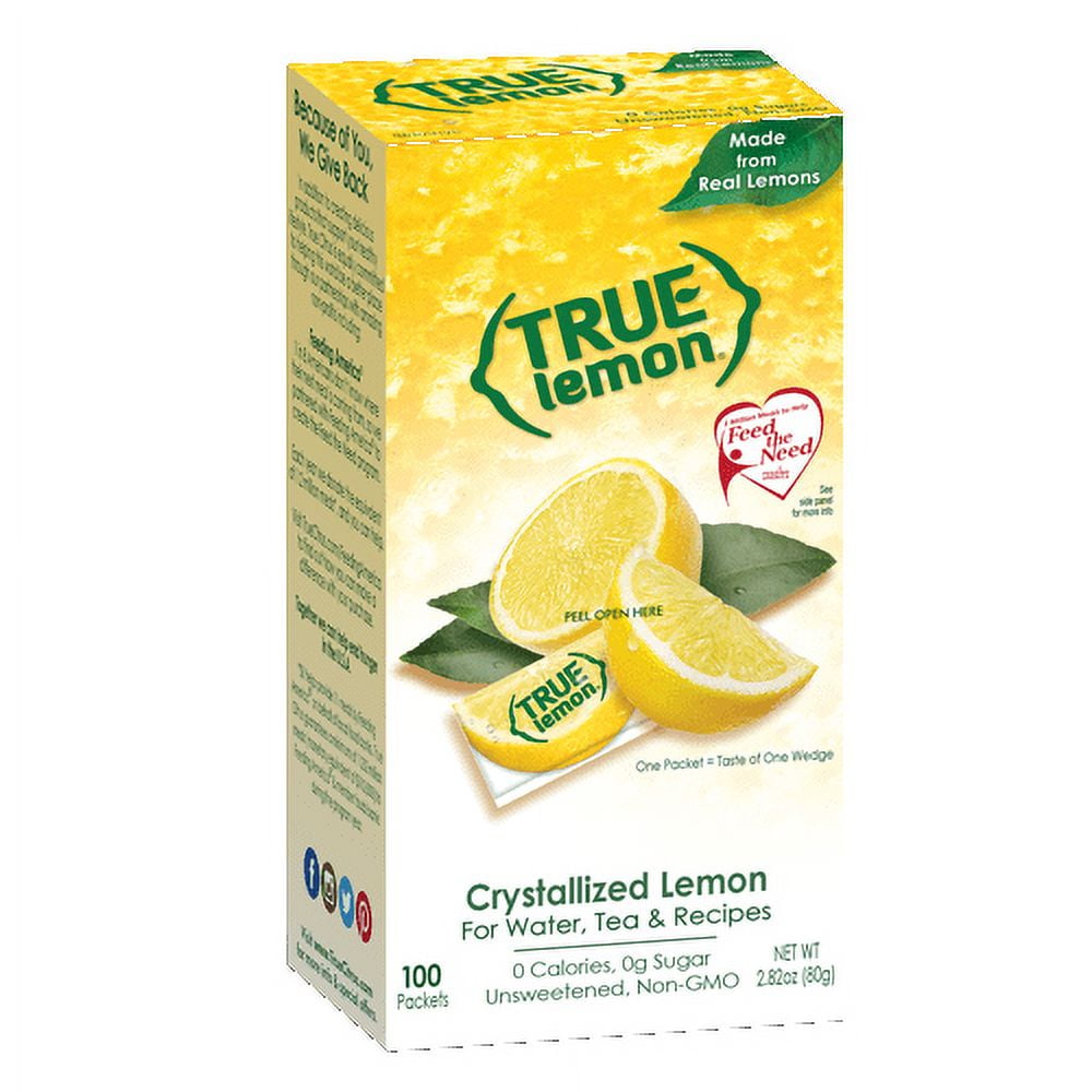 True Lemon Powder · Polvo para agua · 100 sobres · 80 g