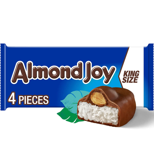 Almond Joy Coconut and Almond Chocolate · Caramelos · 4 pzas de 91 g · tamaño king