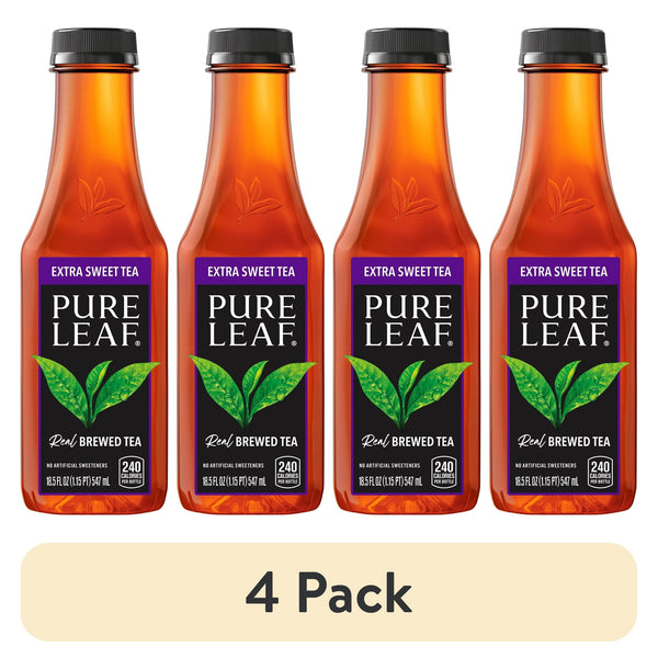 Lipton Pure Leaf Extra Sweet Tea Bottled Tea · Té · 4 botellas de 547 ml