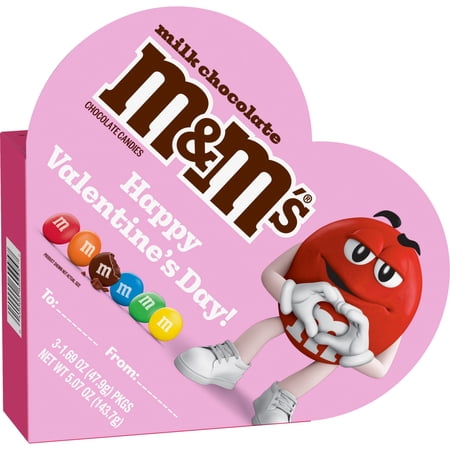 M&M's Milk Chocolate Valentines Day Gift Exchange Heart · Caramelos · 144 g · caja