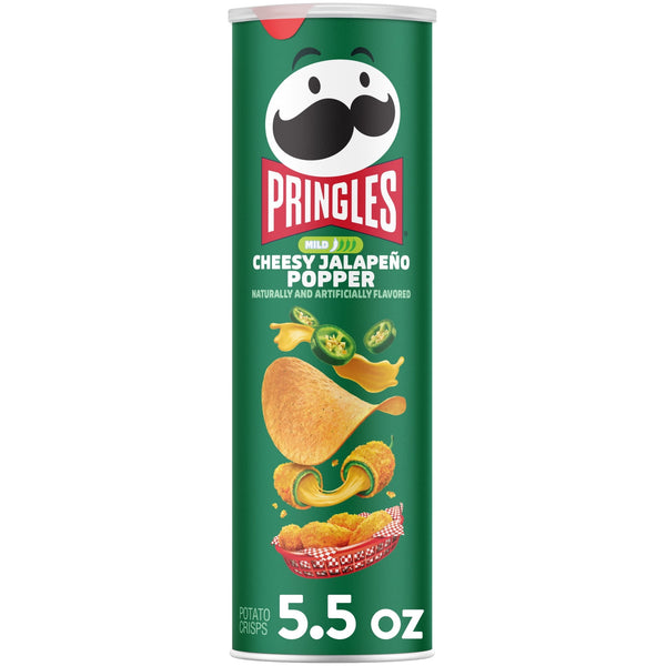 Pringles Cheesy Jalapeno Popper Potato Crisps · Papas · 156 g · bote