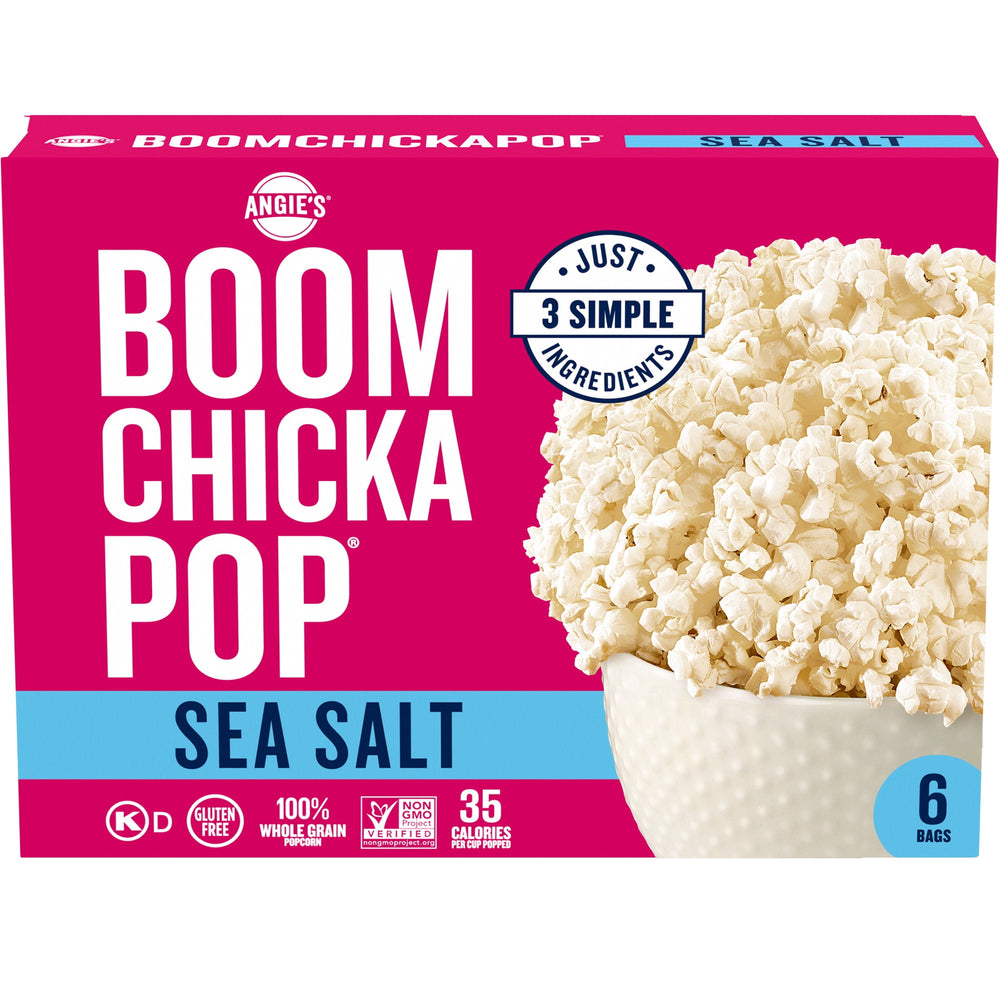 Angie's BOOMCHICKAPOP Sea Salt After-School · Palomitas · 6 pzas de 93 g
