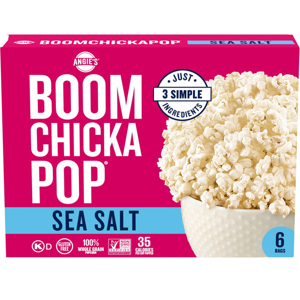 Angie's BOOMCHICKAPOP Sea Salt After-School · Palomitas · 6 pzas de 93 g