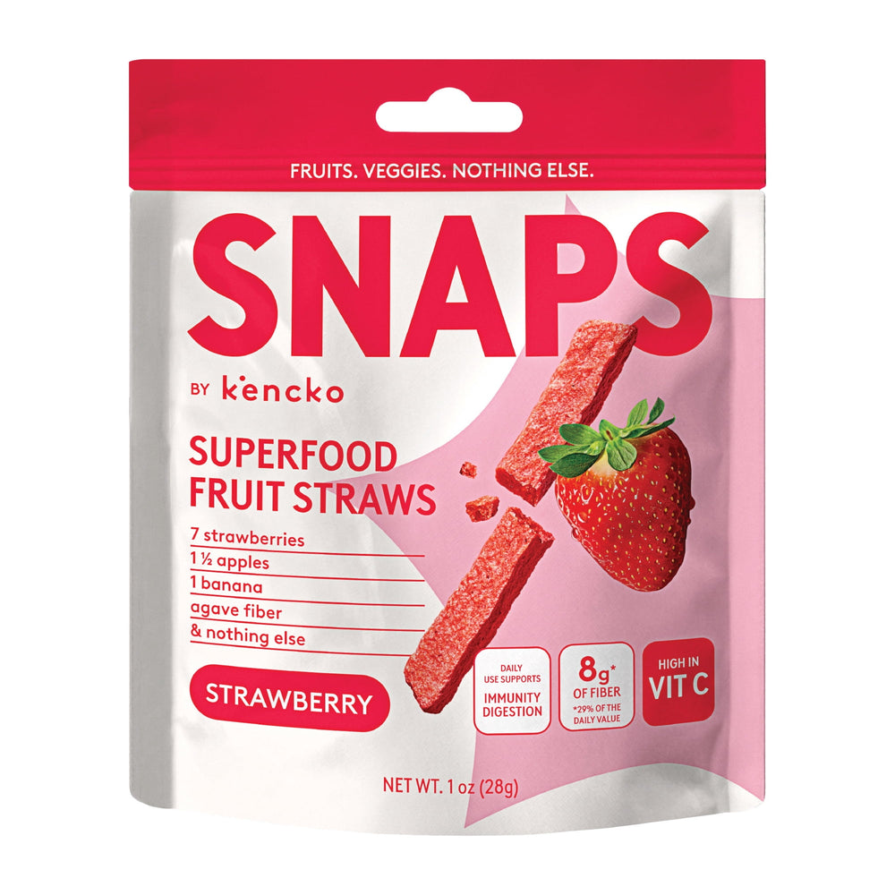 Kencko Strawberry Snaps Superfood Fruit Straws · Gomitas · 28 g · bolsa