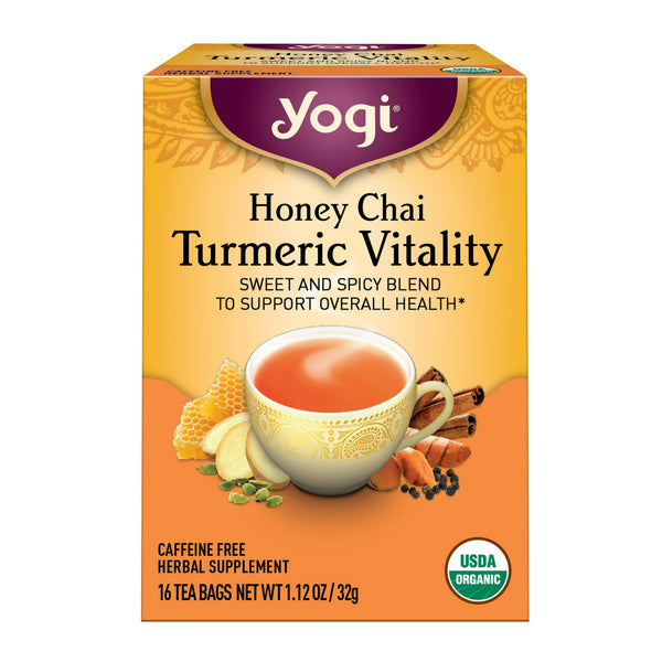 Yogi Honey Chai Turmeric Vitality Organic Herbal Wellness · Té · 16 pzas