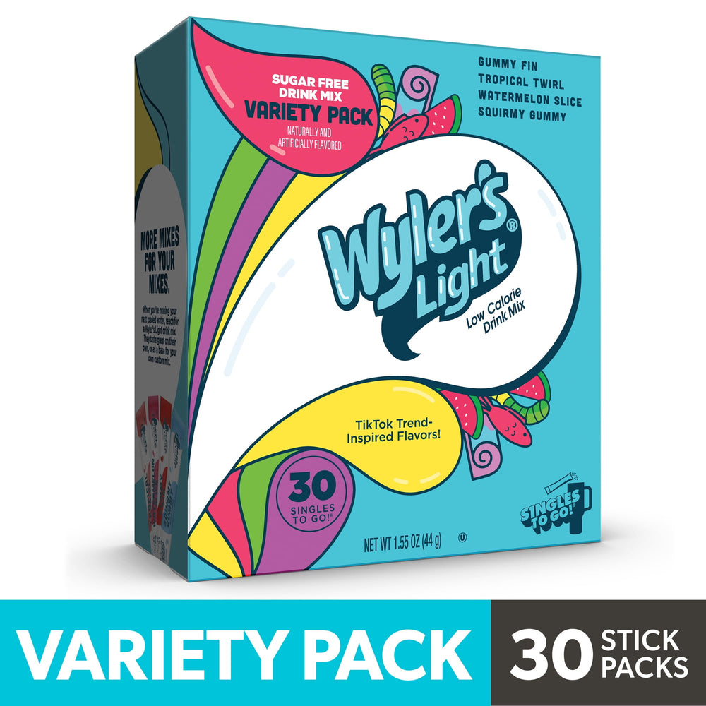 Wyler's Light WaterTok Gummy Variety · Polvo para agua · 30 pzas