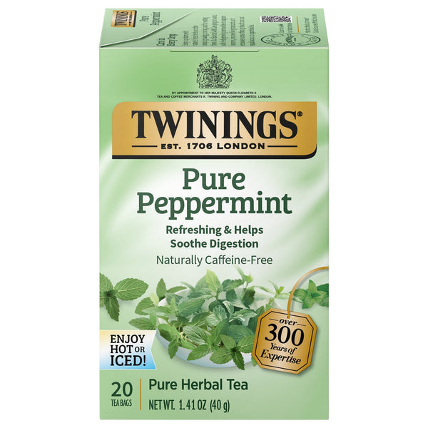 Twinings of London Pure Peppermint Herbal Tea · Té · 20 pzas de 40 g
