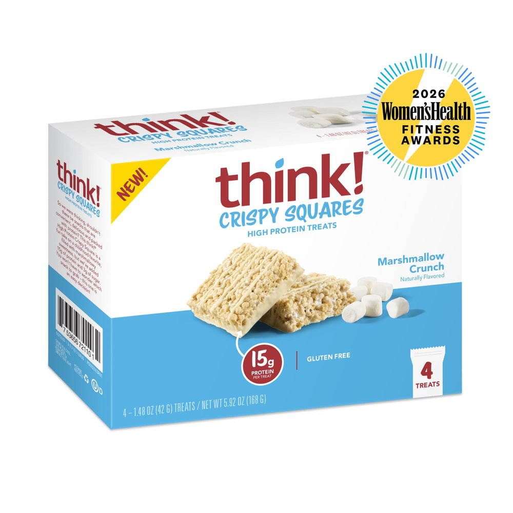 think! High Protein Crispy Squares Marshmallow Crunch · Barra de proteína · 4 pzas