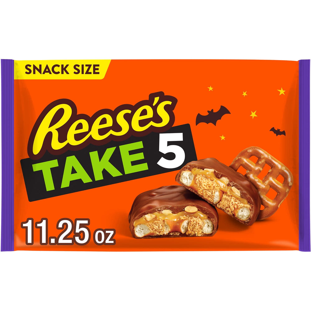 Reese's Take 5 Pretzel Peanut and Chocolate Halloween · Pretzels · 319 g · bolsa · tamaño snack
