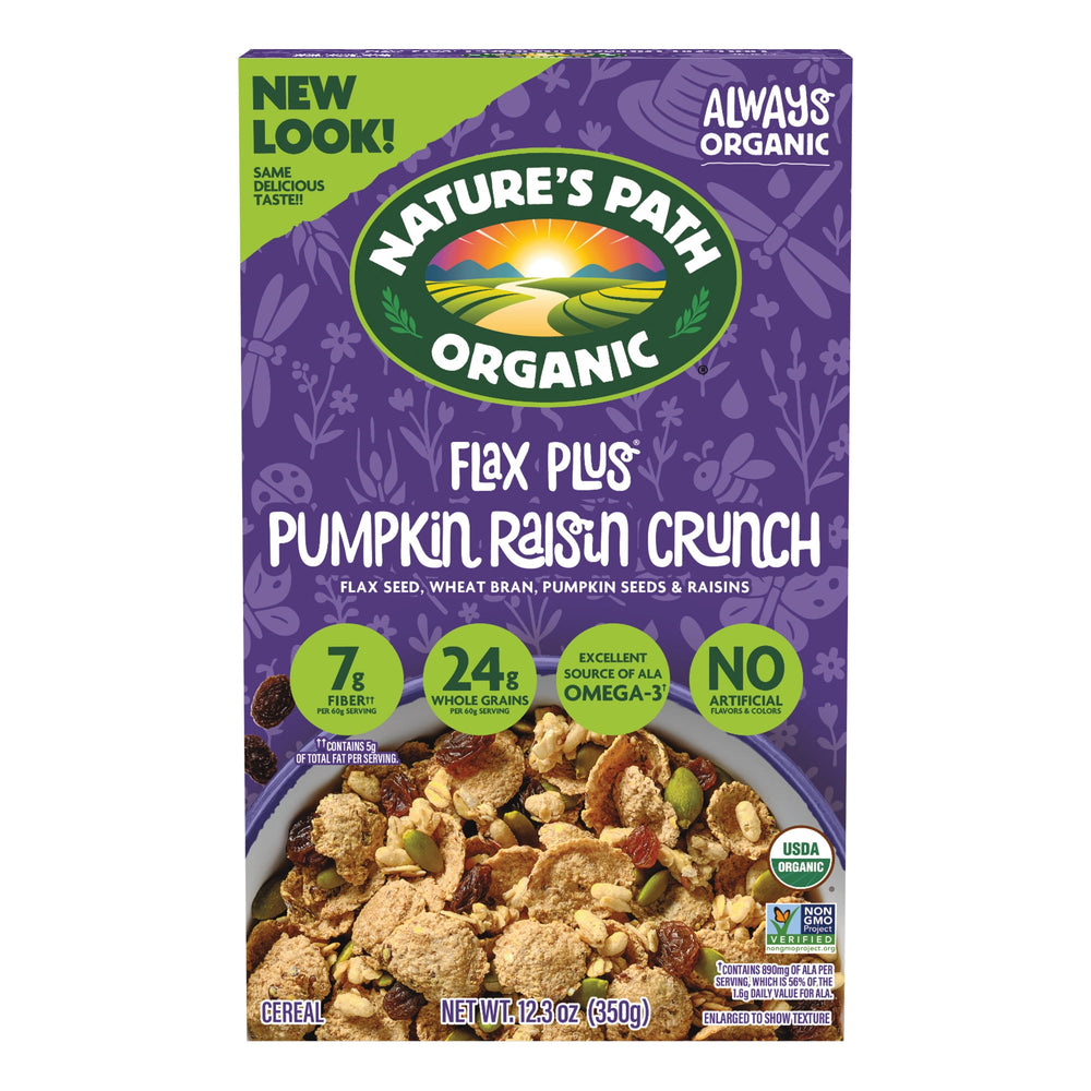 Nature's Path Organic Flax Plus Pumpkin Raisin Crunch · Cereal · 349 g · caja