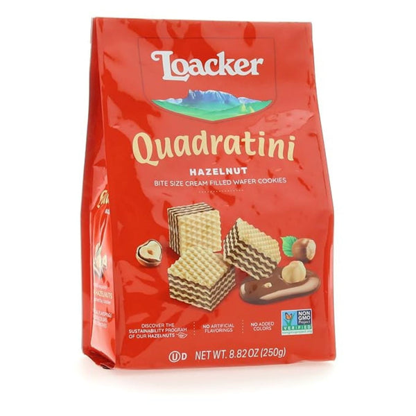 Loacker Quadratini Hazelnut Wafer · Galletas · 250 g