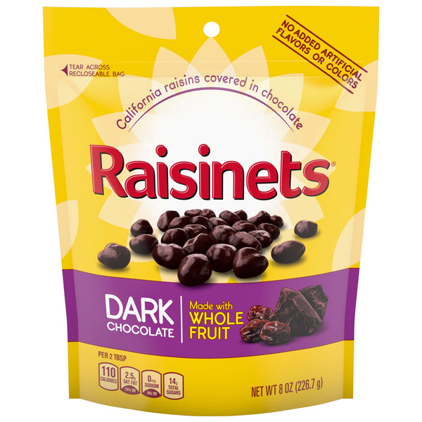 Raisinets Dark Chocolate Covered California Raisins · Caramelos · 227 g · bolsa