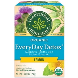 Traditional Medicinals Organic Lemon Detox Herbal Tea sin cafeína · Té · 16 pzas