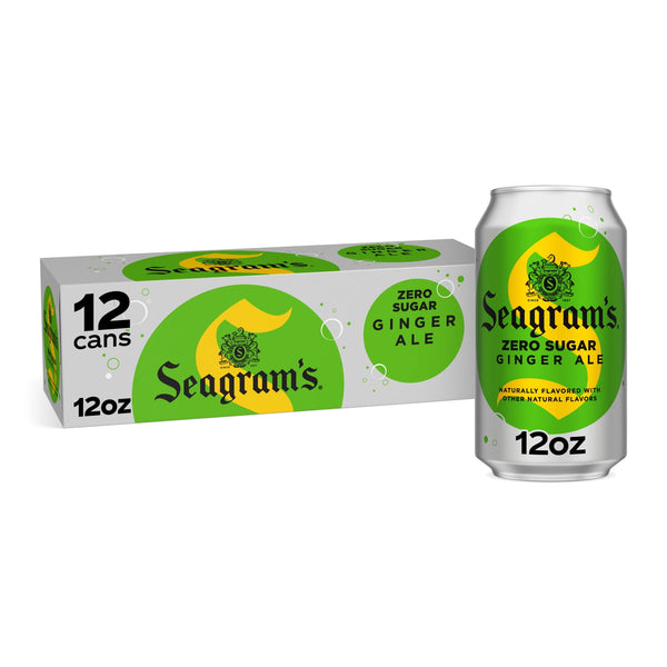 Seagrams Diet Ginger Ale Zero Sugar · Refresco · 12 latas de 355 ml
