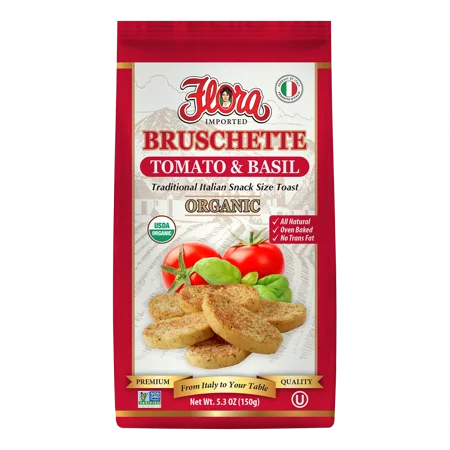 Tomato & Basil Bruschette · Galletas saladas