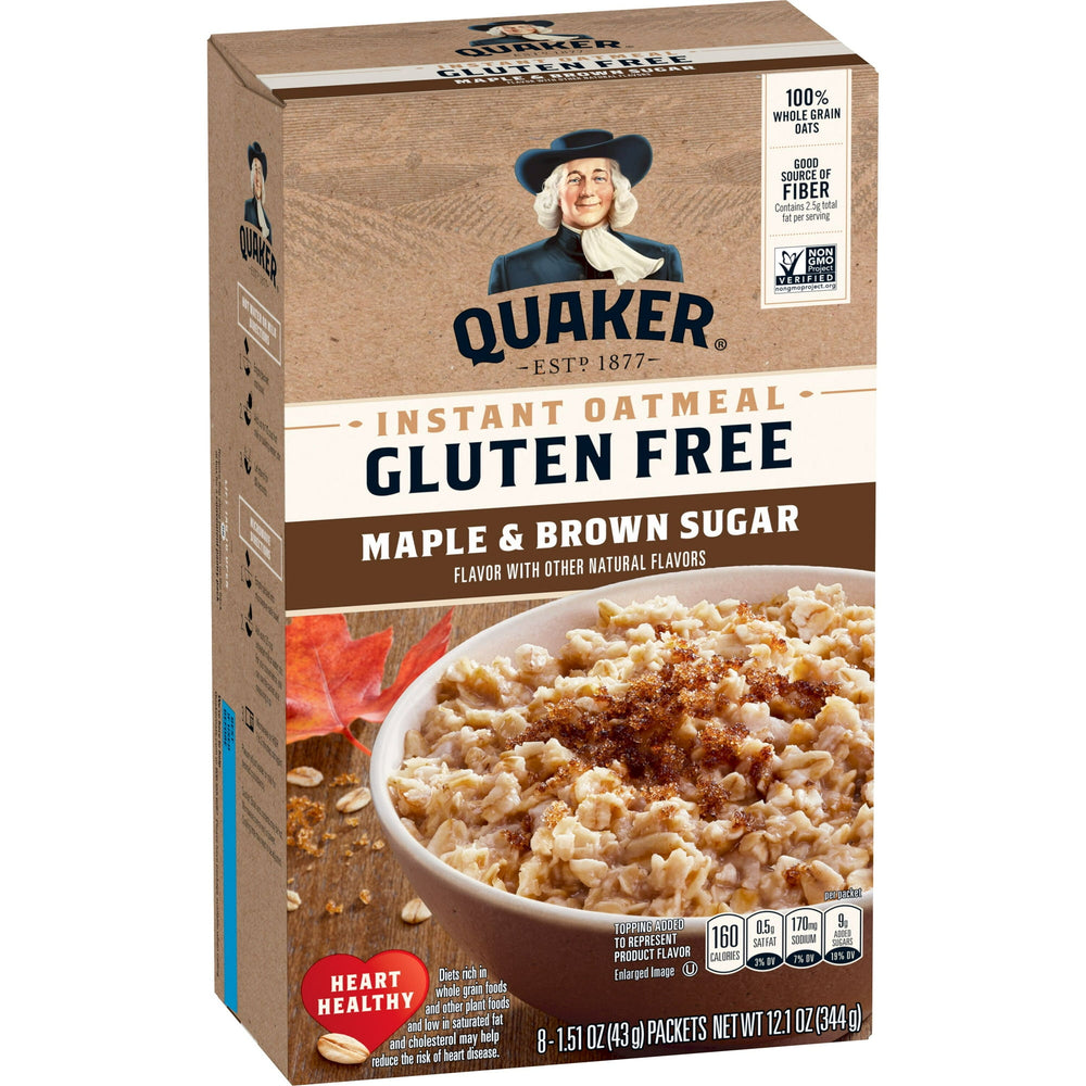 Quaker Maple Brown Sugar Gluten Free · Cereal · 8 sobres