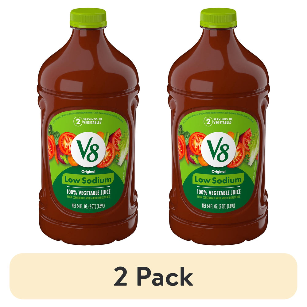 V8 Low Sodium Original 100% Vegetable Juice · Bebida · 2 botellas de 1.89 L