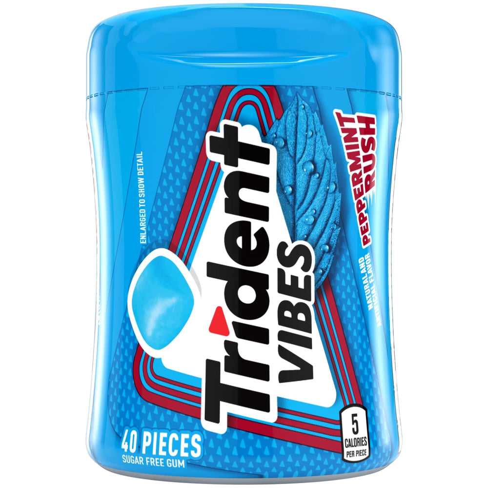 Trident Vibes Peppermint Rush Sugar Free · Chicles y mentas · botella