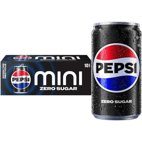 Pepsi Cola Mini Zero Sugar · Refresco · 10 latas de 222 ml