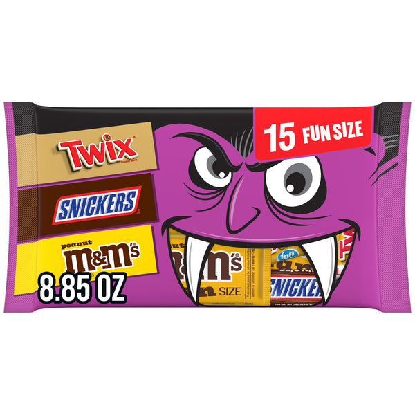 M&M's Peanut Snickers & Twix Milk Chocolate Halloween · Caramelos · 15 pzas