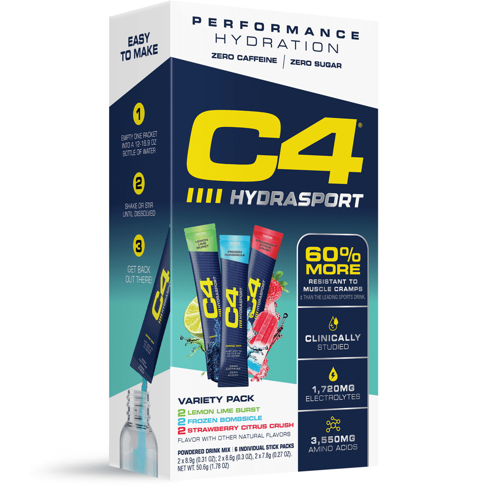 C4 Performance Hydration Hydrasport Variety · Polvo para agua · 6 pzas