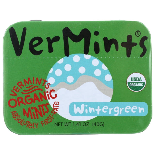 VerMints Organic Wintergreen - Long-Lasting Refreshment · Chicles y mentas · 6 pack de 40 g