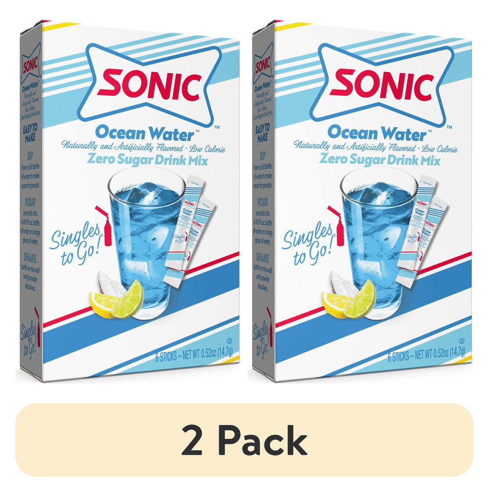 Sonic Ocean Water Zero Sugar · Polvo para agua · 2 pack