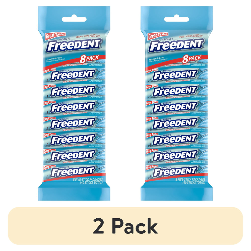 Wrigley's Freedent Spearmint - 5 Stick · Chicles y mentas · 2 pack