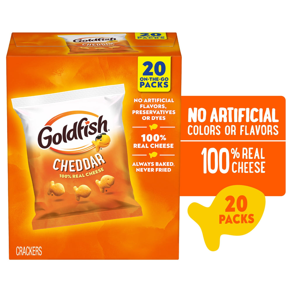 Goldfish Cheddar · Galletas saladas · 20 pzas de 28 g