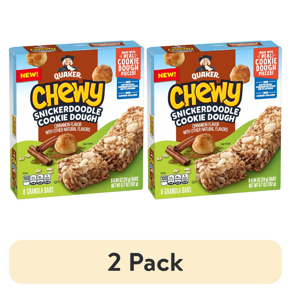 Quaker Snickerdoodle · Barras · 2 pack de 24 g