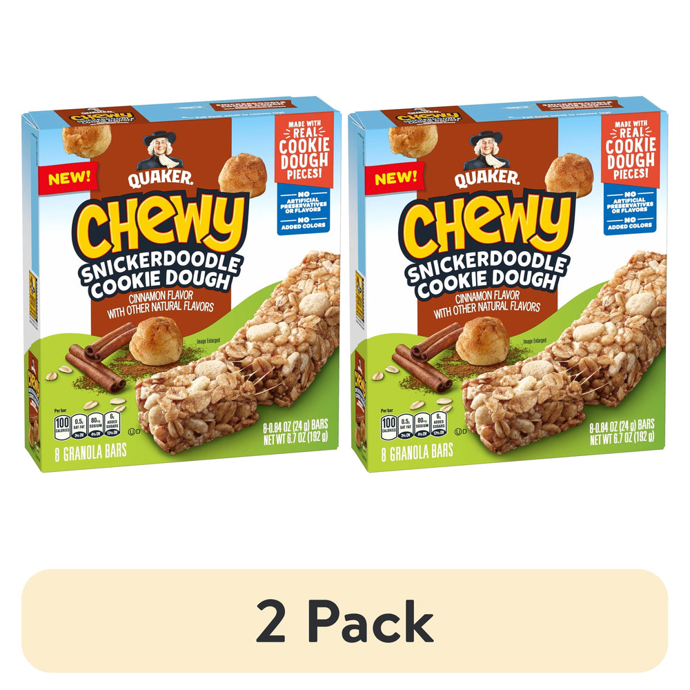 Quaker Snickerdoodle · Barras · 2 pack de 24 g