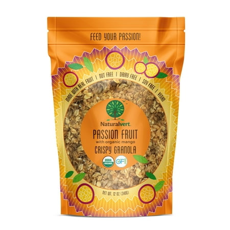 Naturalvert Organic Vegan - Passion Fruit Mango Vegan ( Gluten Free · Granola · 340 g