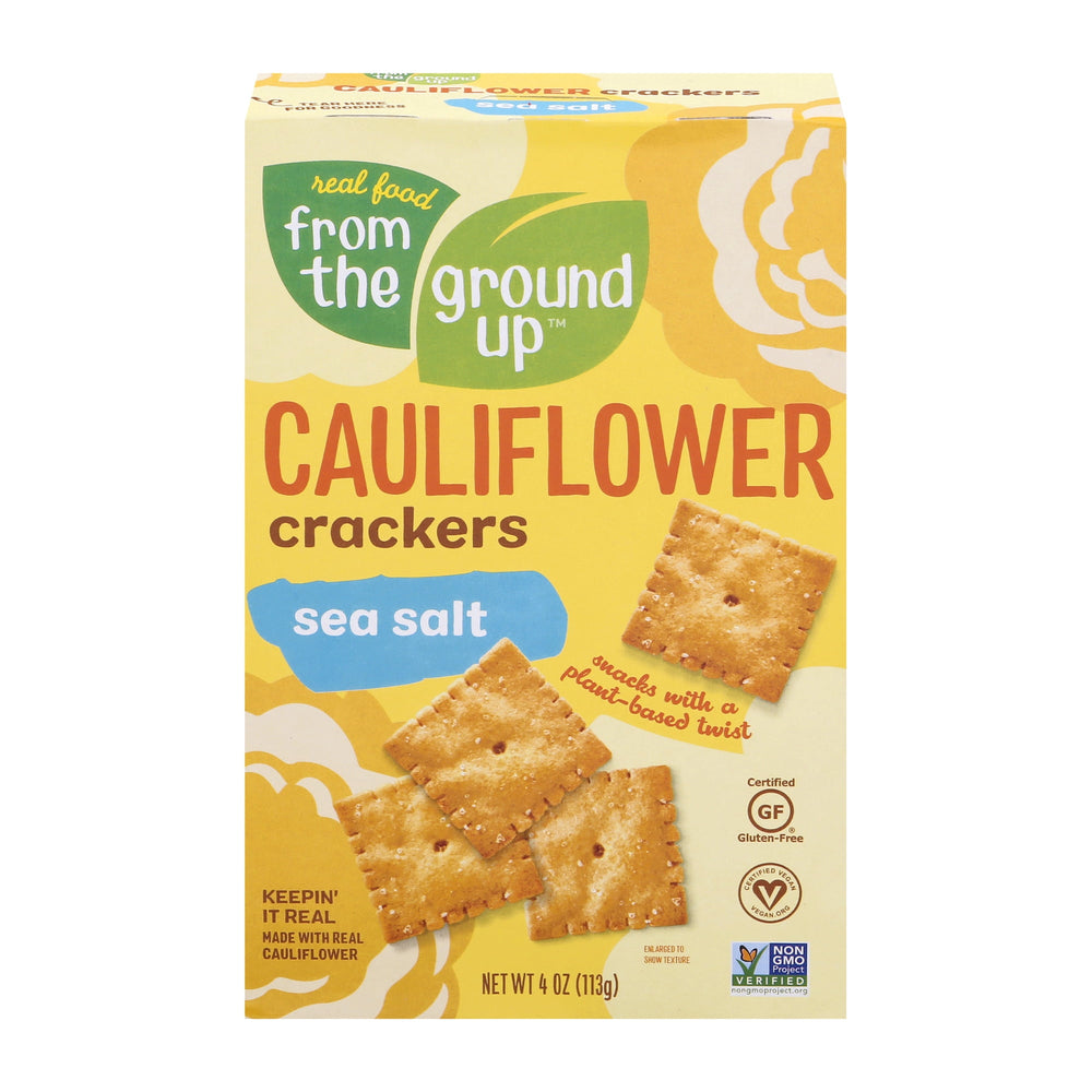 Real Food From The Ground Up Cauliflower Sea Salt · Galletas saladas · 113 g · caja