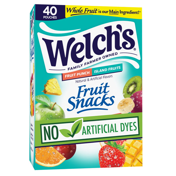 Welch's Fruit Fruit Punch & Island Fruit · Gomitas de fruta · 40 pzas de 23 g