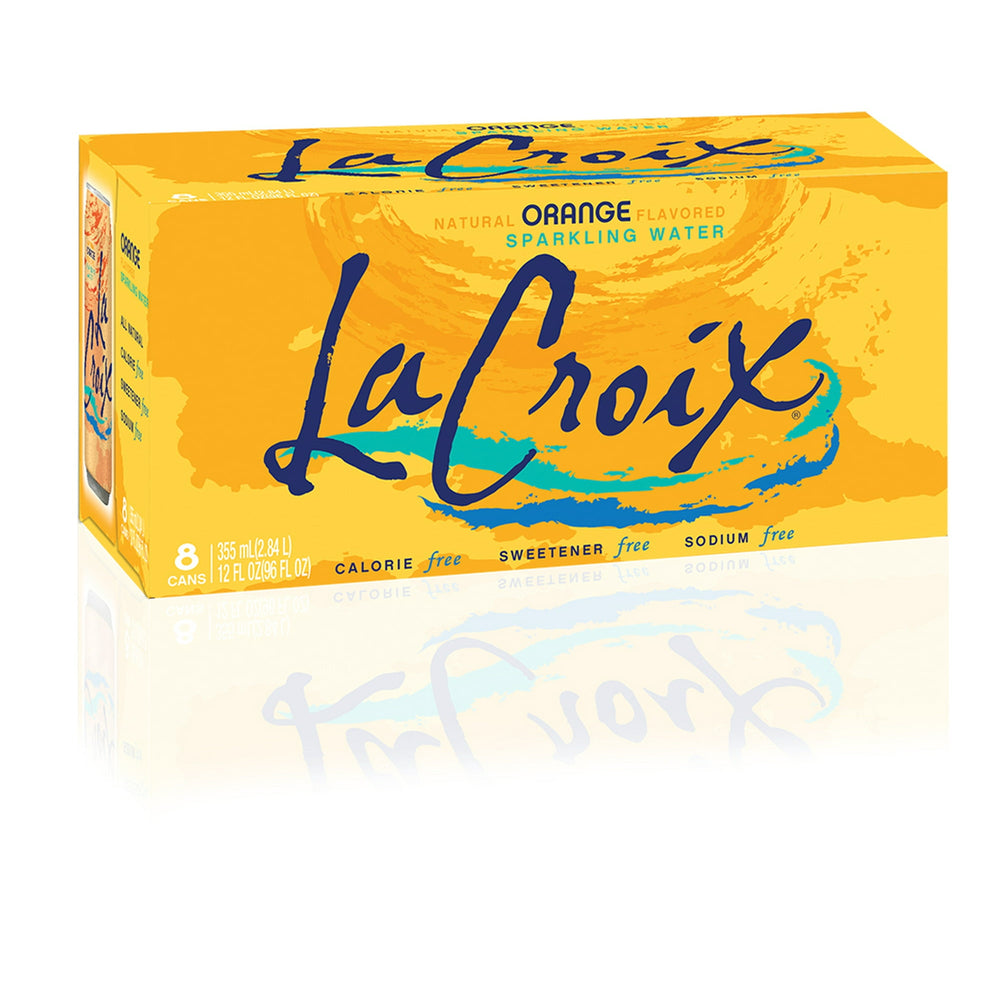 LaCroix Orange · Agua mineral · 8 pack de 340 g
