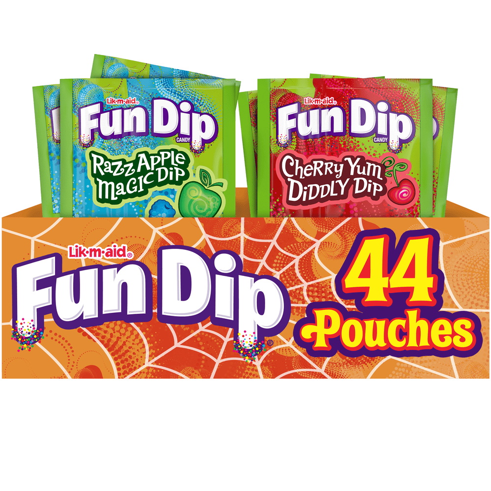 Fun Dip Halloween Razz Apple Magic Dip & Cherry Yum · Caramelos · 44 pzas