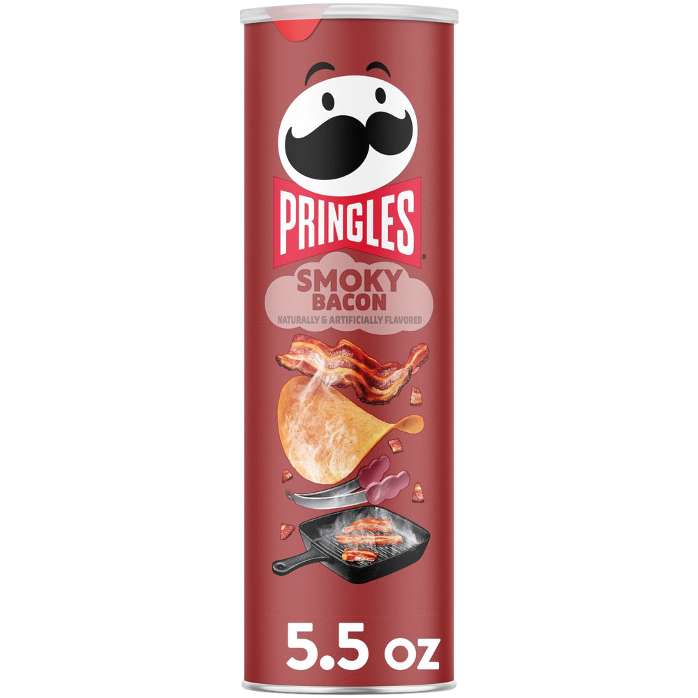 Pringles Smoky Bacon Potato Crisps · Papas · 156 g · bote