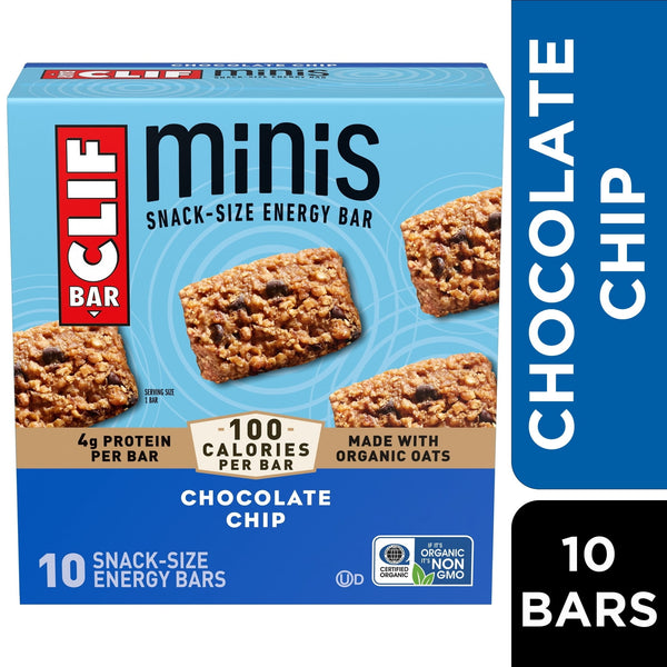 CLIF BAR Minis Chocolate Chip · 10 barras, 281 g