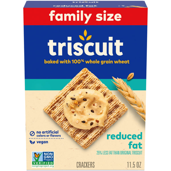 Triscuit Reduced Fat Wheat Vegan · Galletas saladas · 326 g · tamaño familiar