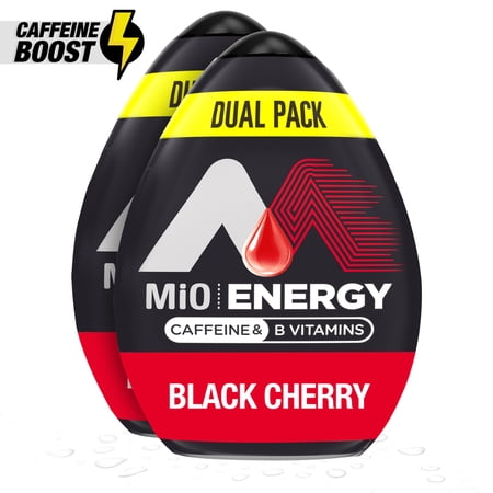 MiO Energy Black Cherry Duel Sugar Free · Polvo para agua · 2 pzas de 48 ml