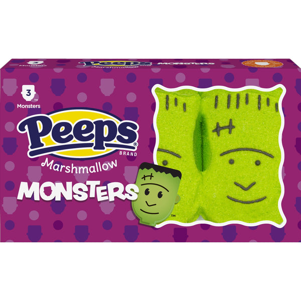PEEPS Marshmallow Monsters Halloween Gluten-Free · Malvaviscos · 3 pzas de 43 g