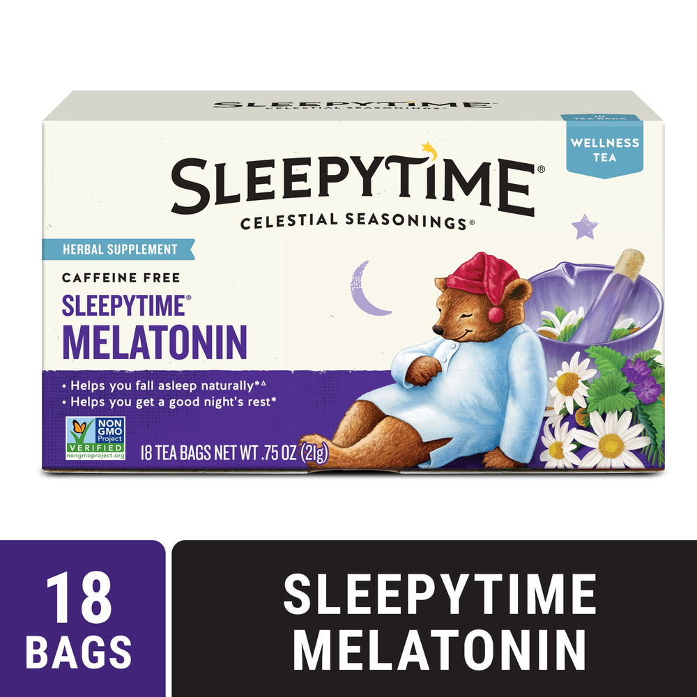 Celestial Seasonings Sleepytime Wellness Melatonin Herbal · Salsa y sazonador · 18 pzas