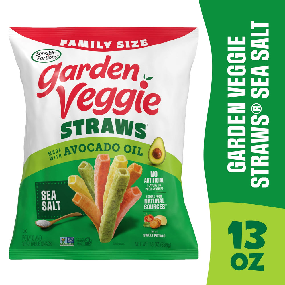 Sensible Portions Garden Veggie Straws Sea Salt · Frituras · 369 g · bolsa