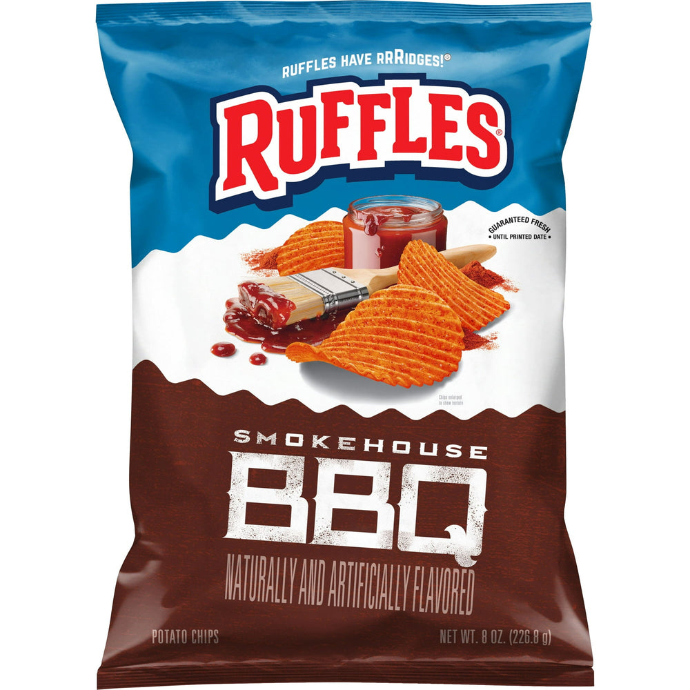 Ruffles Smokehouse BBQ Naturally and Potato · Papas · 227 g