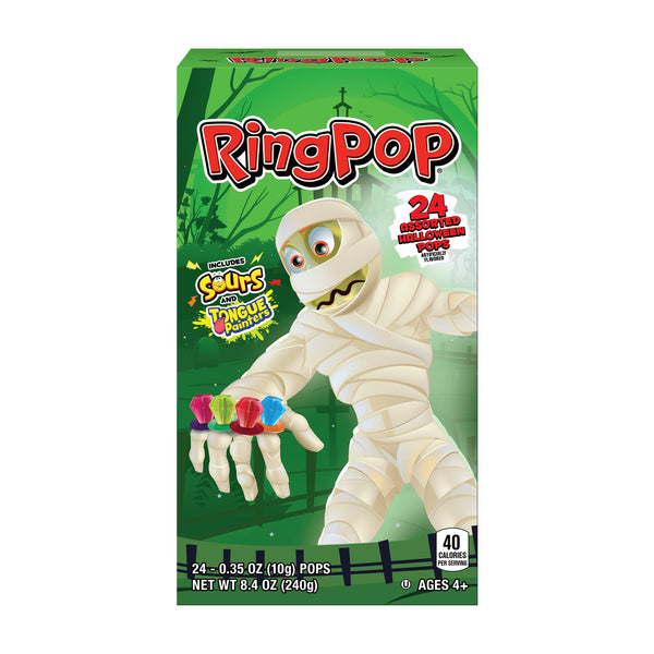 Halloween Ring Pop Assorted · Caramelos · 24 pzas · 238 g