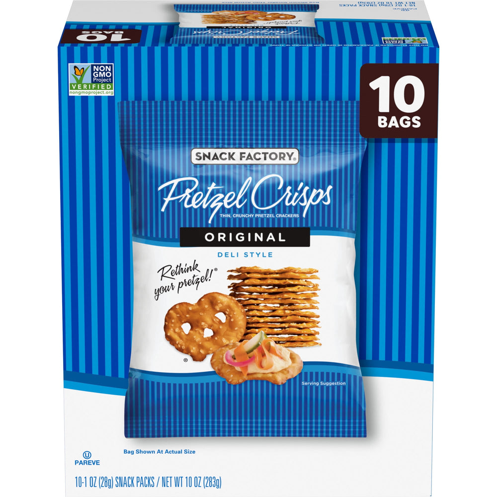 Factory Pretzel Crisps Original · Pretzels · 10 pzas de 28 g