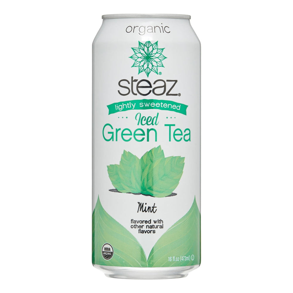 Steaz Organic Lightly Sweetened Iced Green Tea with Mint · Chicles y mentas · 454 g