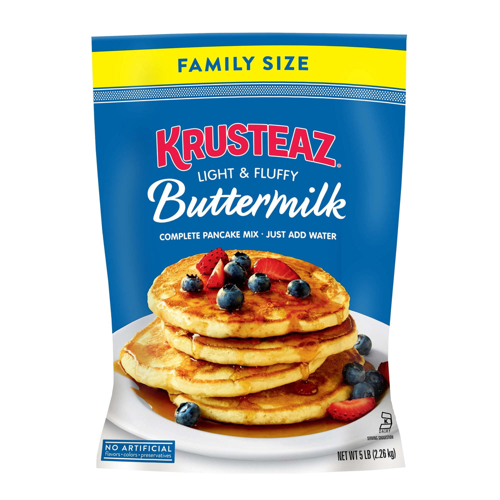 Krusteaz Buttermilk · Mezcla para hot cakes y waffles · 2268 g