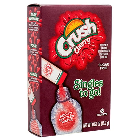 Crush ! Cherry · Polvo para agua · 6 pzas de 16 g